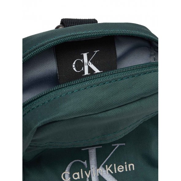 Calvin Klein Ανδρικό Τσαντάκι Bold Logo Nylon Slim Reporter LV04D3231G 60S Πράσινο