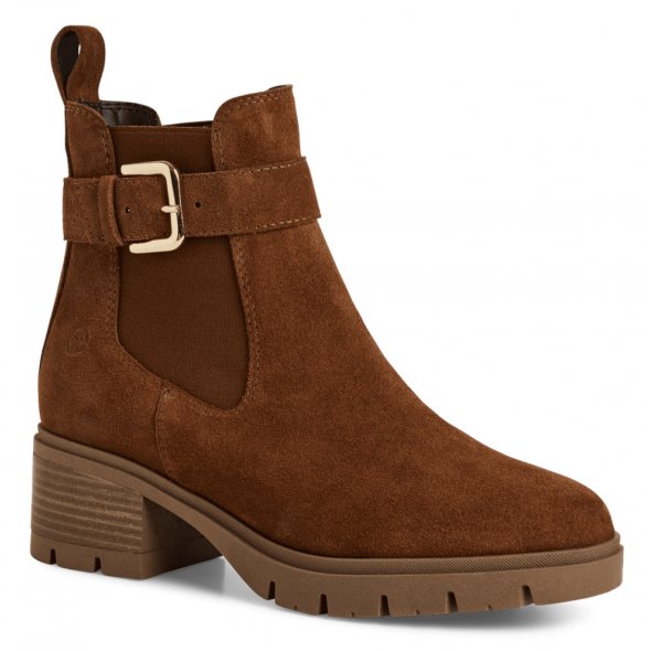 Tamaris Δερμάτινο Μποτάκι 1-25447-43 305 Cognac