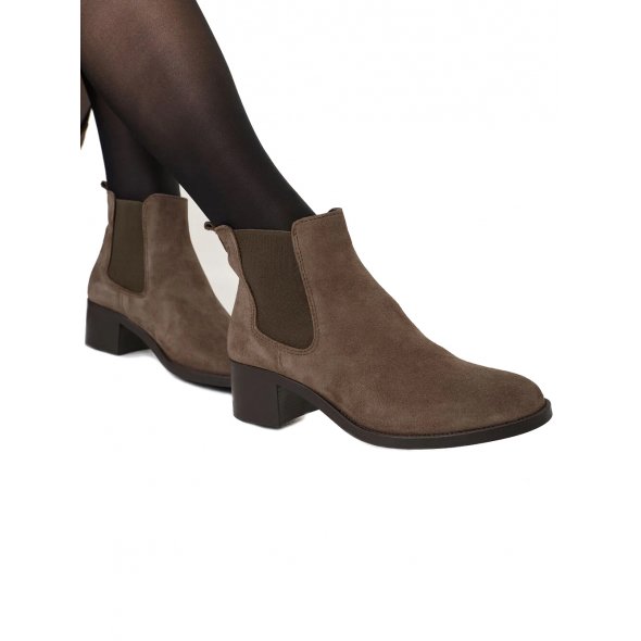 Tamaris Δερμάτινο Μποτάκι 1-25026-41 378 Taupe