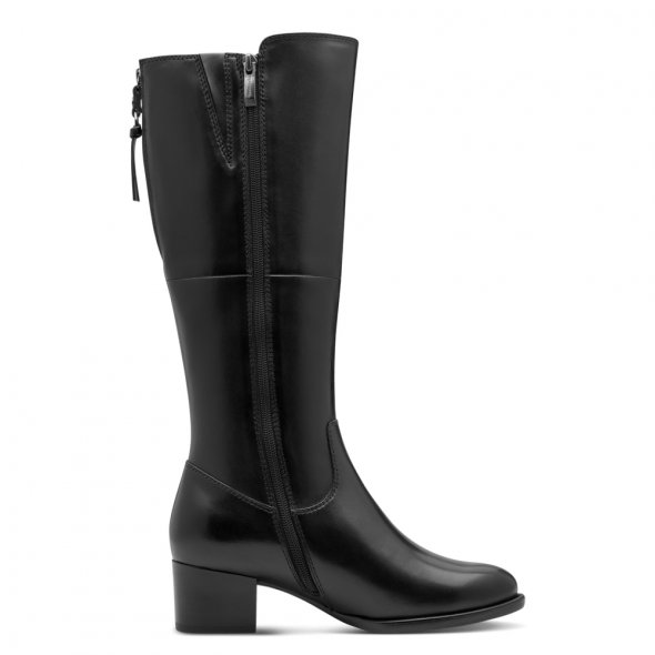 Tamaris Δερμάτινη Μπότα 1-25539-45 001 Μαύρο