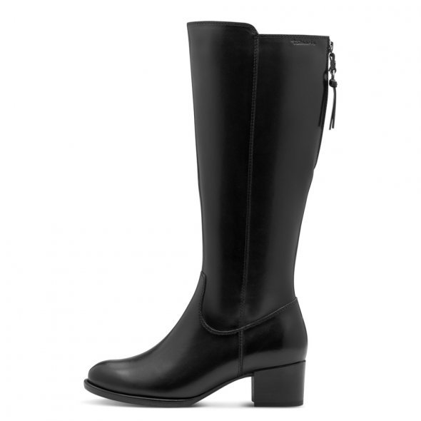 Tamaris Δερμάτινη Μπότα 1-25539-45 001 Μαύρο