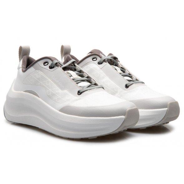 Calvin Klein Αθλητικά Chunky Runner Laceup Mix Aop YW0YW02077 0K6 Λευκό