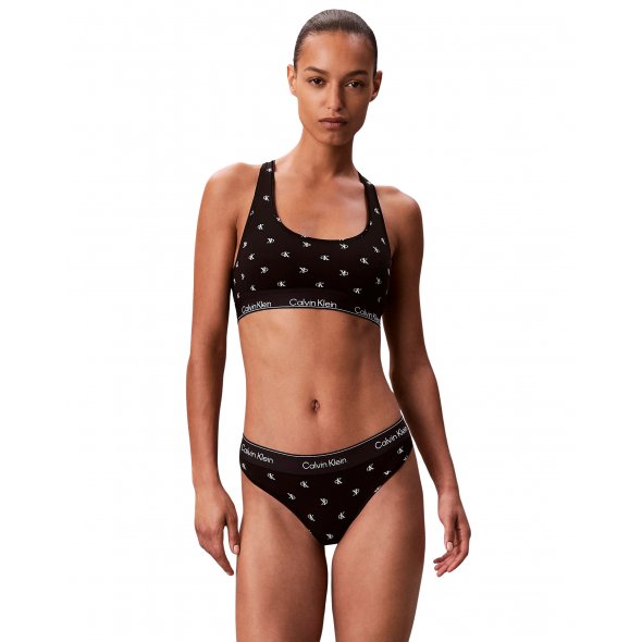 Calvin Klein Underwear Στρινγκ Icon Cotton Modal LV00QF8518 PCS Μαύρο