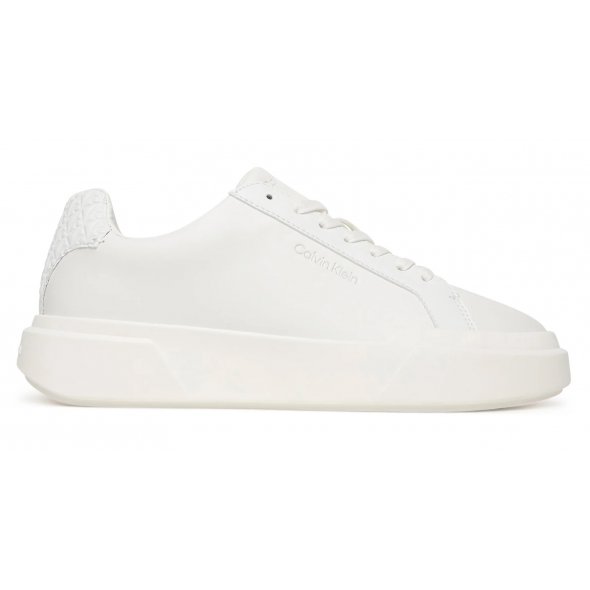 Calvin Klein Γυναικείο Δερμάτινο Sneaker YW0YW02036 0K7 Λευκό