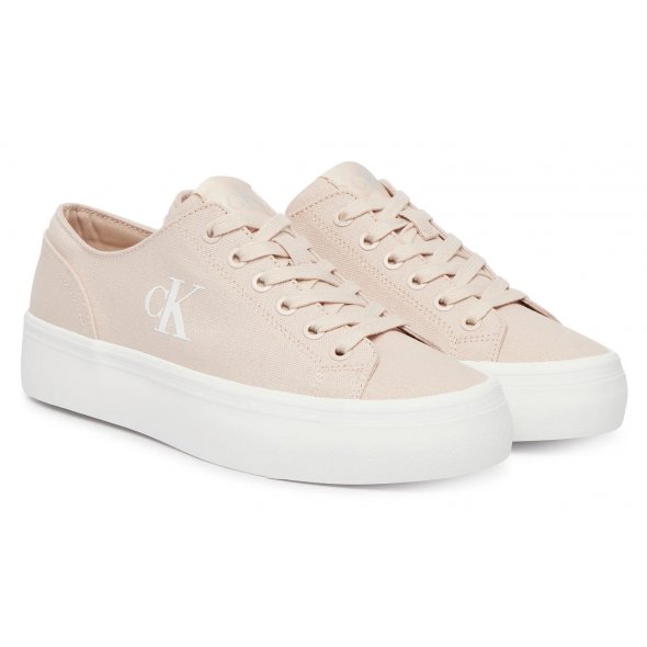 Calvin Klein Γυναικείο Υφασμάτινο Vulc Flatform Low Cv Mg YW0YW01763 ABJ Ροζ
