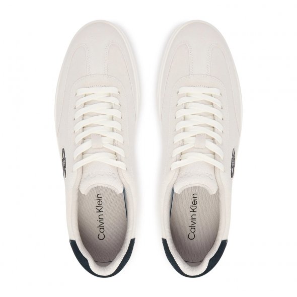 Calvin Klein Ανδρικό Δερμάτινο Sneaker HM0HM02125 0LA Εκρού