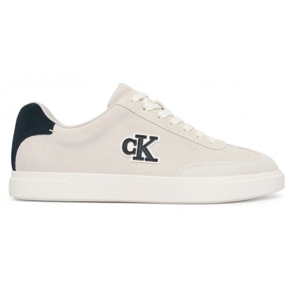 Calvin Klein Ανδρικό Δερμάτινο Sneaker HM0HM02125 0LA Εκρού