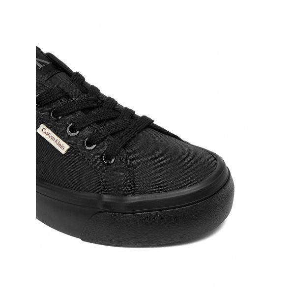 Calvin Klein Γυναικείο Casual Flatform Lace Up Moire YW0YW02012 0GJ Μαύρο