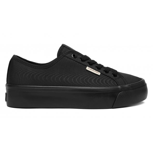 Calvin Klein Γυναικείο Casual Flatform Lace Up Moire YW0YW02012 0GJ Μαύρο