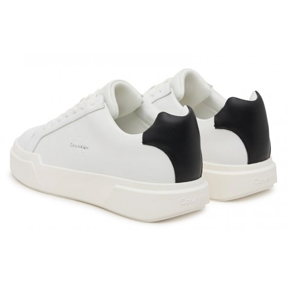 Calvin Klein Ανδρικό Δερμάτινο Sneaker YM0YM01344 01W Λευκό