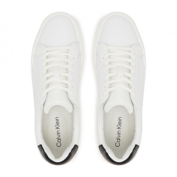 Calvin Klein Ανδρικό Δερμάτινο Sneaker YM0YM01344 01W Λευκό