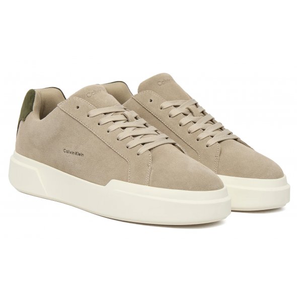 Calvin Klein Ανδρικό Δερμάτινο Sneaker YM0YM01453 0HM Γκρι