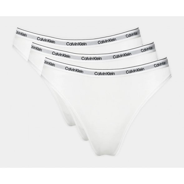 Calvin Klein Underwear Σετ 3 Στρινγκ 000QD5209E 100 Λευκό