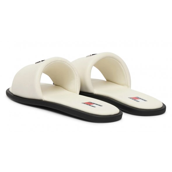 Tommy Hilfiger Δερμάτινο Slide EN0EN02950 YBI Λευκό