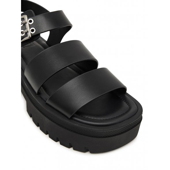 Tommy Hilfiger Σανδάλια Tjw Straps Leather Max Sandal EN0EN02944 BDS Μαύρο