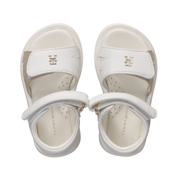 Tommy Hilfiger Kids Πέδιλο Για Κορίτσια T1A2-34273-0326 Λευκό/Χρυσό