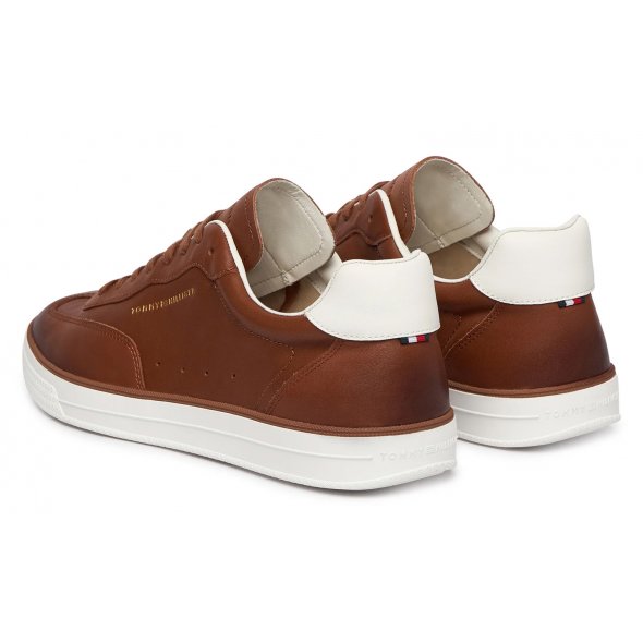 Tommy Hilfiger Ανδρικό Δερμάτινο Sneaker FM0FM05870 GU9 Ταμπά