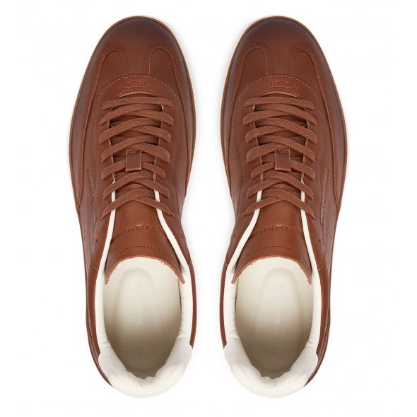 Tommy Hilfiger Ανδρικό Δερμάτινο Sneaker FM0FM05870 GU9 Ταμπά