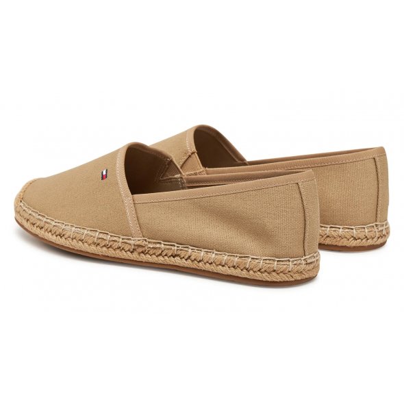 Tommy Hilfiger Γυναικείες Εσπαντρίγιες Flag Canvas Espadrille FW0FW08541 AB3 Μπεζ