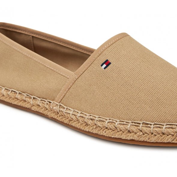 Tommy Hilfiger Γυναικείες Εσπαντρίγιες Flag Canvas Espadrille FW0FW08541 AB3 Μπεζ