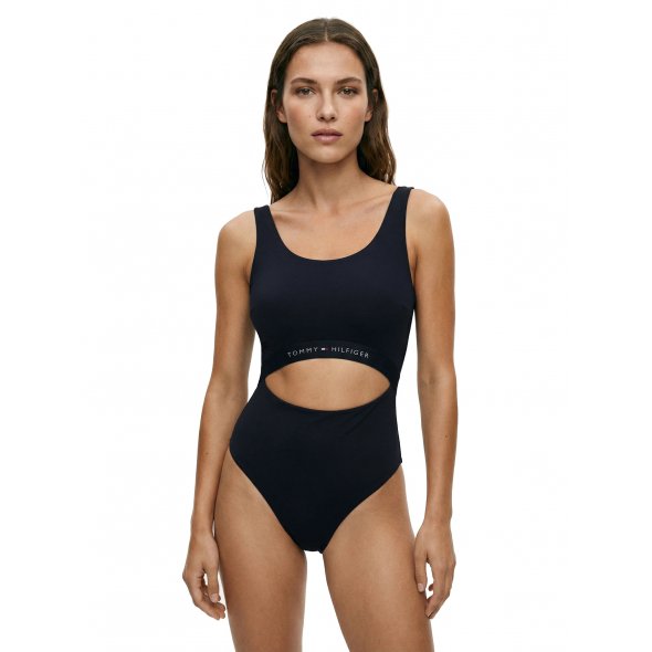 Tommy Hilfiger Γυναικείο Ολόσωμο Μαγιό UW0UW06367 C1G Μπλε