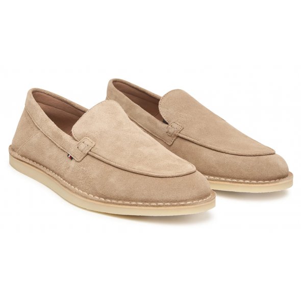 Tommy Hilfiger Ανδρικό Δερμάτινο Μοκασίνι FM0FM05782 AFE Μπεζ