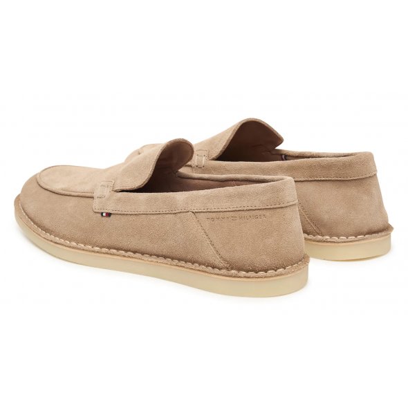 Tommy Hilfiger Ανδρικό Δερμάτινο Μοκασίνι FM0FM05782 AFE Μπεζ