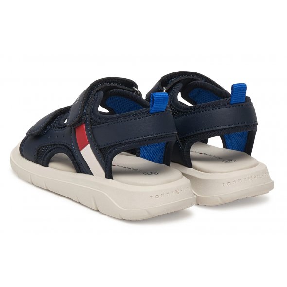 Tommy Hilfiger Kids Velcro Sandal T1B2-34386-1591 Μπλε