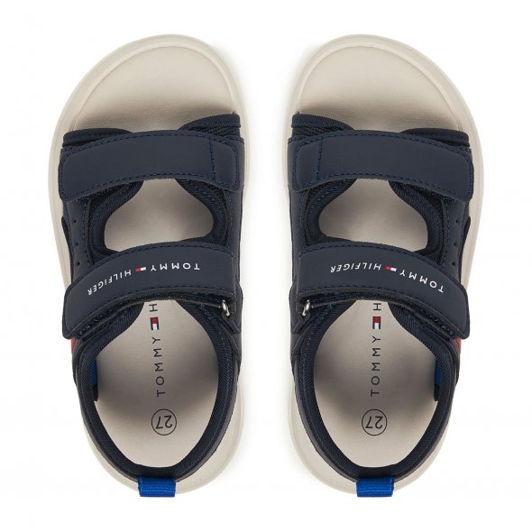 Tommy Hilfiger Kids Velcro Sandal T1B2-34386-1591 Μπλε