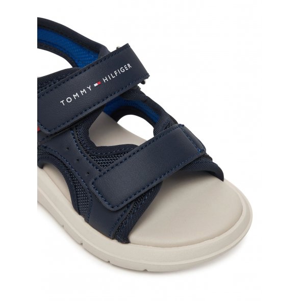 Tommy Hilfiger Kids Velcro Sandal T1B2-34386-1591 Μπλε