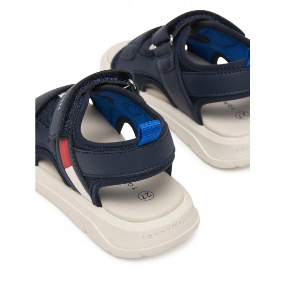 Tommy Hilfiger Kids Velcro Sandal T1B2-34386-1591 Μπλε
