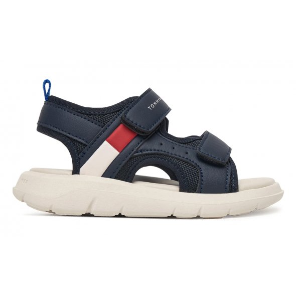 Tommy Hilfiger Kids Velcro Sandal T1B2-34386-1591 Μπλε