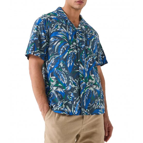 Tommy Hilfiger Ανδρικό Κοντομάνικο Πουκάμισο UM0UM03814 0G5 Μπλε