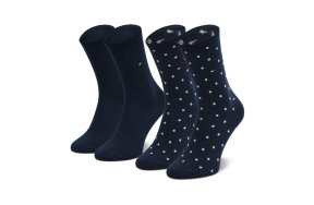 Tommy Hilfiger TH Women Sock Dot 2 pairs 100001493 003 Midnight Blue