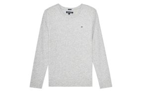 Tommy Hilfiger Boys Basic Cn Knit KB0KB04141s 004 Gray Heather