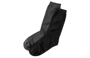 Timberland 2 Pairs Basic Crew Socks A1EQH 010 Black/Grey