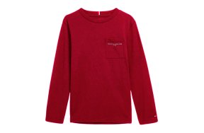 Tommy Hilfiger Kids Essential Pocket Tee L/S KB0KB07848 XNL Deep Crimson