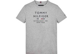 Tommy Hilfiger Th Logo Tee S/S KB0KB08027s P01 Light Grey