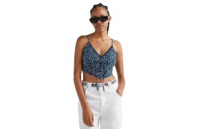 Tommy Hilfiger Tjw Ditsy Floral Lace Cami Top DW0DW15215 0G1 Blue Ditsy Floral Print