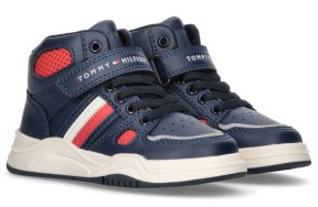 Tommy Hilfiger High Top Lace-Up/Velcro Sneaker T3B9-33107-1355 800 Μπλε
