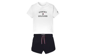 Tommy Hilfiger Baby TH Logo Short Set KN0KN01812 YBR White (Λευκό)
