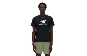 New Balance Ανδρικό Stacked Logo T-shirt MT41502 Μαύρο Regular Fit