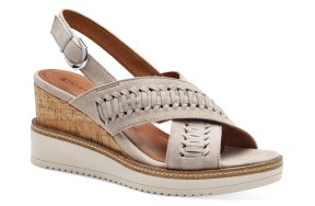 Tamaris Δερμάτινη Πλατφόρμα 1-28213-42 204 Light Grey