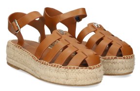 Tommy Hilfiger Authentic Leather Espadrille FW0FW07743 GQS Cognac Brown