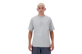 New Balance Ανδρικό T-Shirt Iconic Collegiate Graphic T-Shirt MT41519 Γκρι