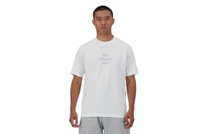 New Balance Ανδρικό T-Shirt Iconic Collegiate Graphic T-Shirt MT41519 Λευκό