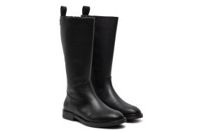 Tommy Hilfiger Δερμάτινη Μπότα Flat T4A6-33591-0092999 M Μαύρο