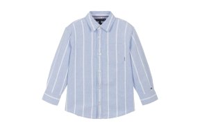 Tommy Hilfiger Kids Monotype Stripes Shirt KB0KB09081 C1Z Γαλάζιο
