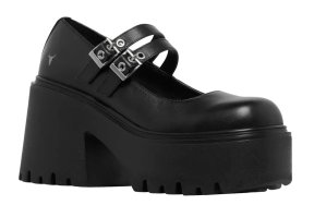 Windsor Smith Δερμάτινη Πλατφόρμα Lessons Black Leather