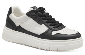 Tamaris Γυναικείο Δερμάτινο Sneaker 1-23746-43 009 Black/White